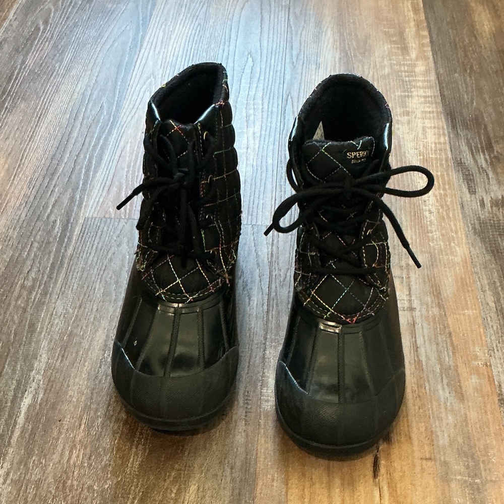 Sperry Black Quilted Winter Boots